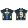 Corteiz Soccer Jersey T-Shirt - Black/Blue/Yellow