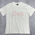 Corteiz Pink Accent Star-Logo Graphic Tee - White & Pink Streetwear T-Shirt