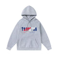 Trapstar Style Autumn/Winter Red-White-Blue Gradient Hoodie - Heather Grey